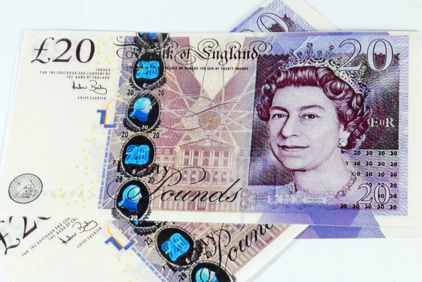 Background of English pound notes — Stock Photo, Image