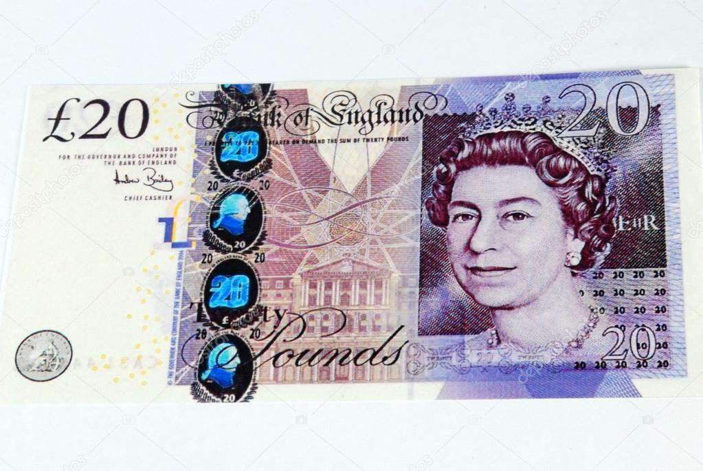 Background of English pound notes