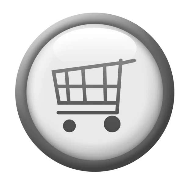 買い物カゴ ボタン — ストック写真