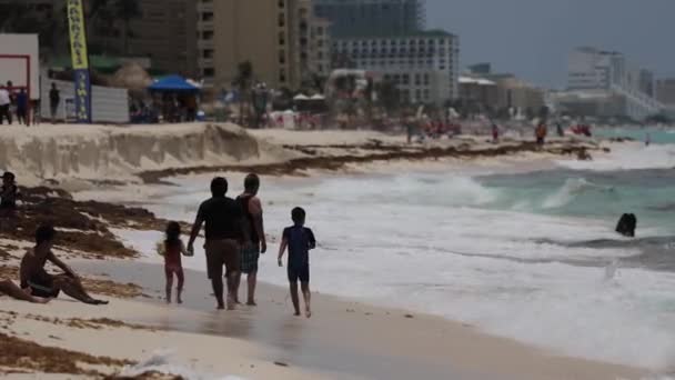 멕시코 칸쿤의 아름다운 모래사장 — 비디오