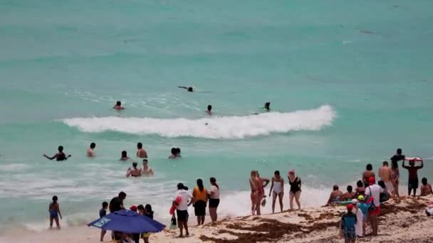 Gyönyörű Homokos Strand Cancun Mexikó — Stock videók