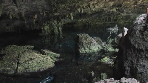 Прекрасний Сенот Печері Мексика — стокове відео