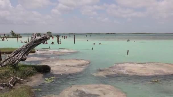 Lagoa Cores Bonitas Baja California México — Vídeo de Stock