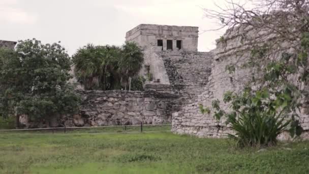 Tulum Mayanruiner Yucatan Mexiko — Stockvideo