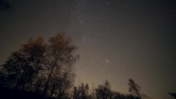 Estrellas Moviéndose Cielo Nocturno Imágenes Lapso Tiempo — Vídeos de Stock