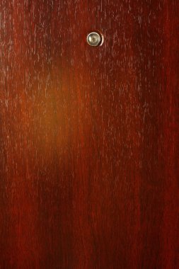 Peephole on wooden door clipart