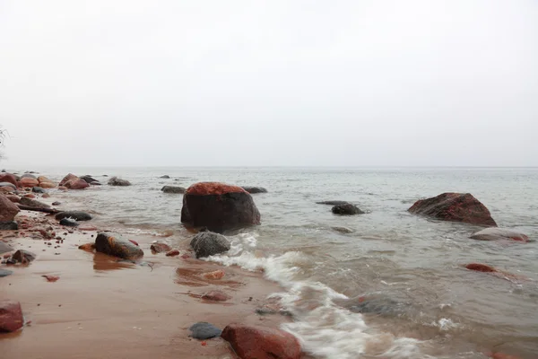Steiner i sjøvann høst – stockfoto