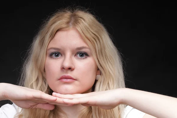 Portrait of beautiful blonde woman — Stock Photo, Image