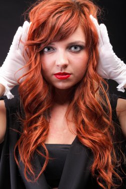 çok güzel kızıl saçlı - genç güzel kızıl saçlı kadın