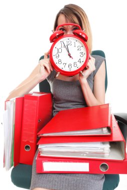 kadın iş durdurma overworked işkadını belgeleri bol