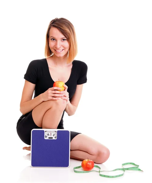 Retrato mujer joven saludable concepto de dieta — Foto de Stock