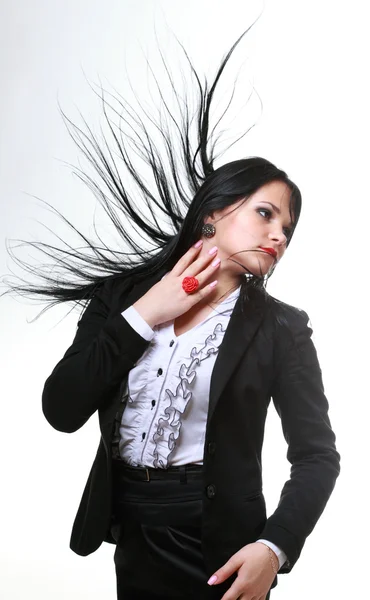 Beautiful woman with long hair — Stock Photo, Image