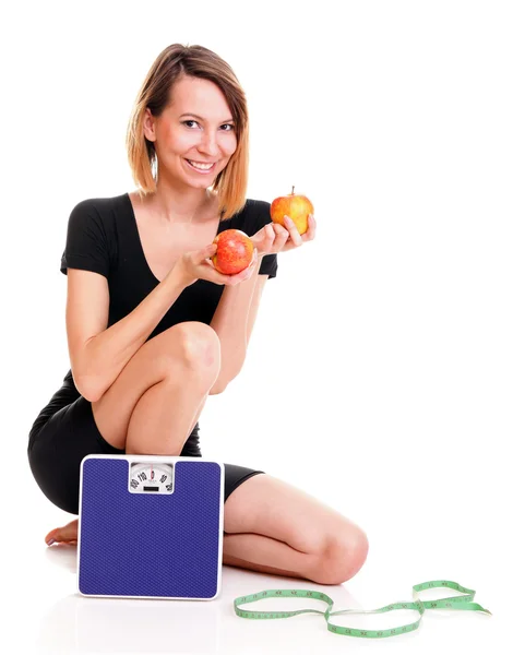 Portrait young healthy woman dieting concept — Stock Photo, Image