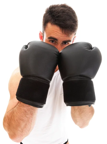 Izolované studio obrázek z mladý boxer — Stock fotografie