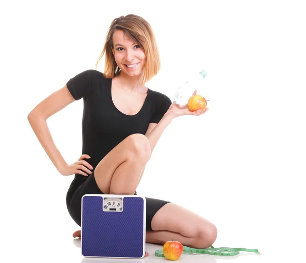 Retrato mujer joven saludable concepto de dieta —  Fotos de Stock