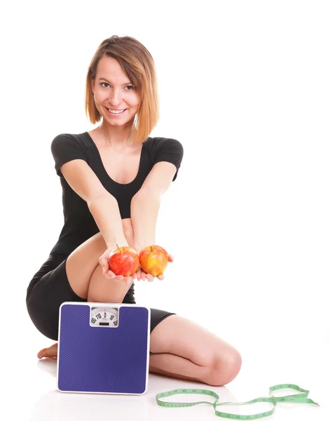 Portrait young healthy woman dieting concept — Stock Photo, Image