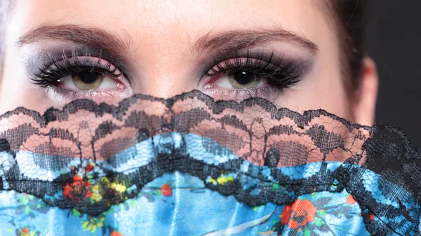 Closeup portrait of flamenco dancer — Stock Photo, Image