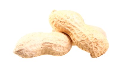 beyaz arkaplanda izole edilmiş yerfıstıkları