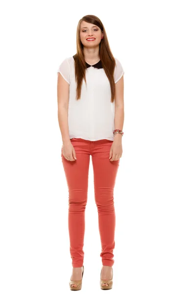 分離の襟付きのおしゃれなシャツで 10 代の少女 — ストック写真