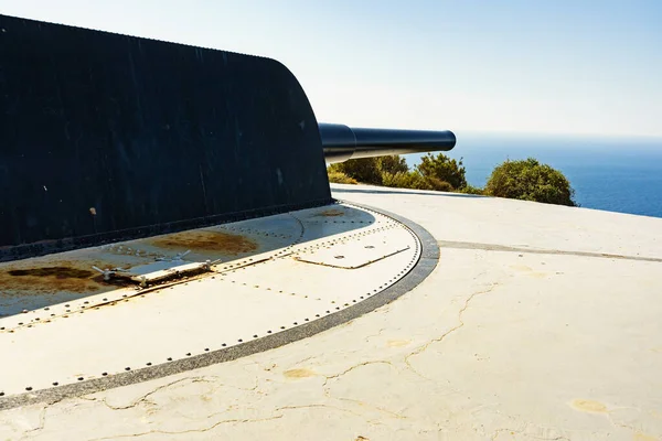 Seyahat güzergahı. İspanya 'daki Castillitos Silah Bataryası. Sahil savunması için askeri top, donanma topları..