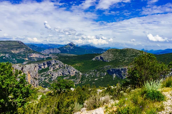 Palud Sur Verdon Köyü Verdon Gorge Fransız Alpleri Dağ Sırası — Stok fotoğraf