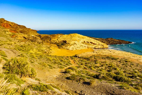 Mer Méditerranée Paysage Côtier Plage Bord Mer Dans Région Murcie — Photo