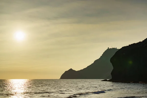 Paesaggio Costiero Spagna Spiaggia Monsul Nel Parco Naturale Cabo Gata — Foto Stock