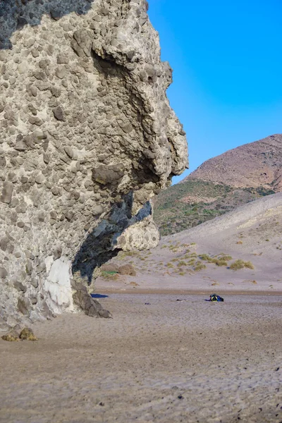 Pobřežní Krajina Španělsku Pláž Monsul Přírodním Parku Cabo Gata Nijar — Stock fotografie