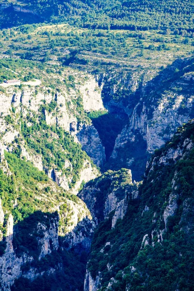 Verdon Schlucht Der Provence Frankreich Berglandschaft Blick Vom Aussichtspunkt Belvedere — Stockfoto