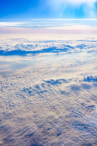 Vista Janela Avião Para Nuvens — Fotografia de Stock