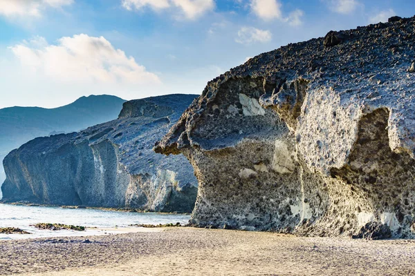 Kustlandskap Spanien Stranden Monsul Naturparken Cabo Gata Nijar Provinsen Almeria — Stockfoto