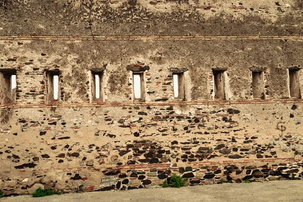 Windows Loopholes Wall Sohail Castle Fuengirola Malaga Spain Tourist Attraction — Stock Photo, Image