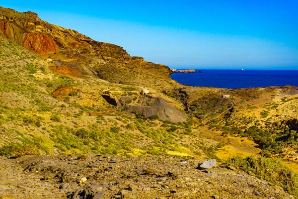 Middellandse Zee Kust Landschap Strand Zee Kust Murcia Regio Calblanque — Stockfoto