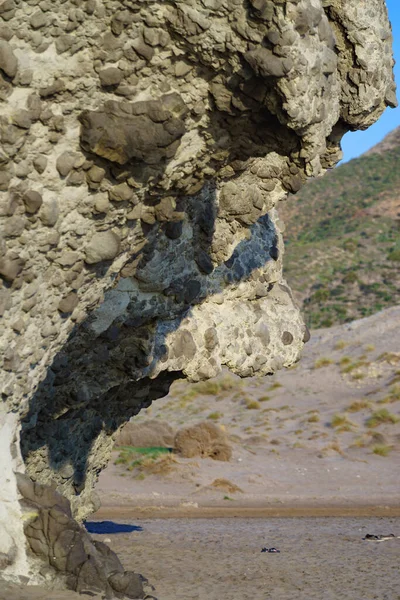 Kustlandskap Spanien Stranden Monsul Naturparken Cabo Gata Nijar Provinsen Almeria — Stockfoto