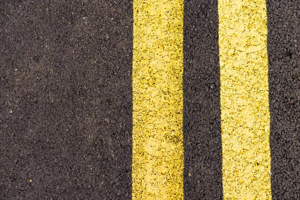 Aerial Top View Asphalt Road Yellow Line Marks — Stock Photo, Image
