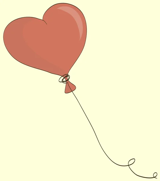 Valentijn hart ballon — Stockvector