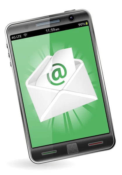 Smart Phone con e-mail — Vettoriale Stock