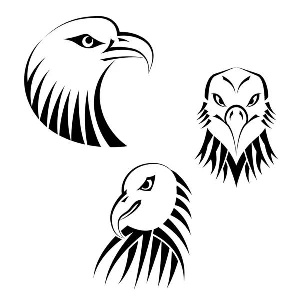 Adlerköpfe setzen — Stockvektor