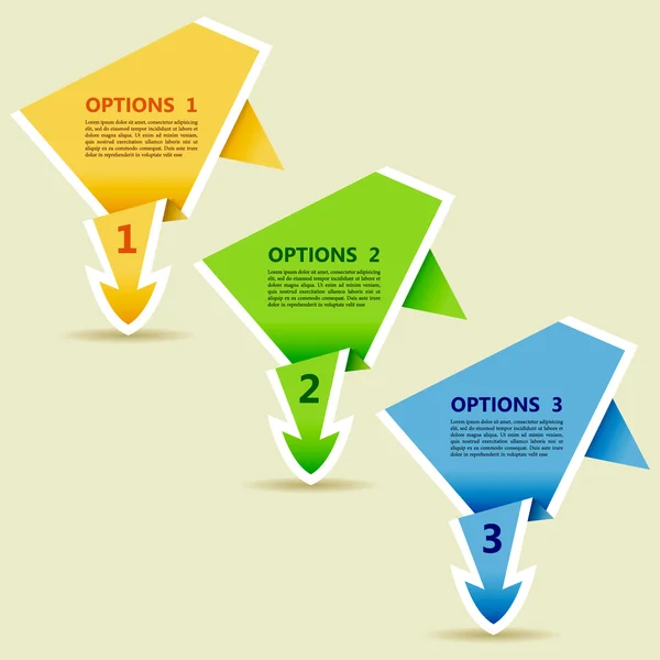 Options Paper Origami Arrow — Stock Vector