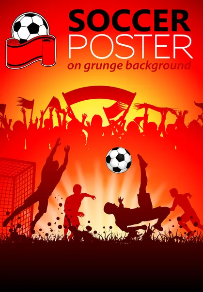 Futbol Posteri — Stok Vektör