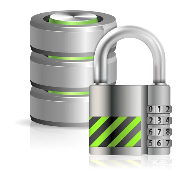 Koncepcja bezpieczeństwa bazy danych — Wektor stockowy