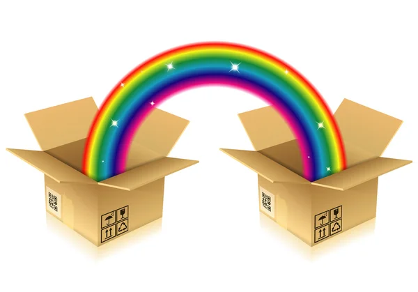 Arco-íris da caixa —  Vetores de Stock