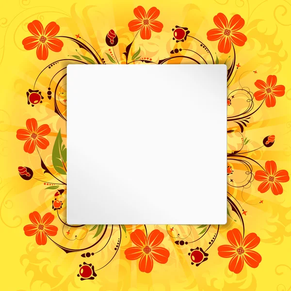 Flower Frame — Stock Vector