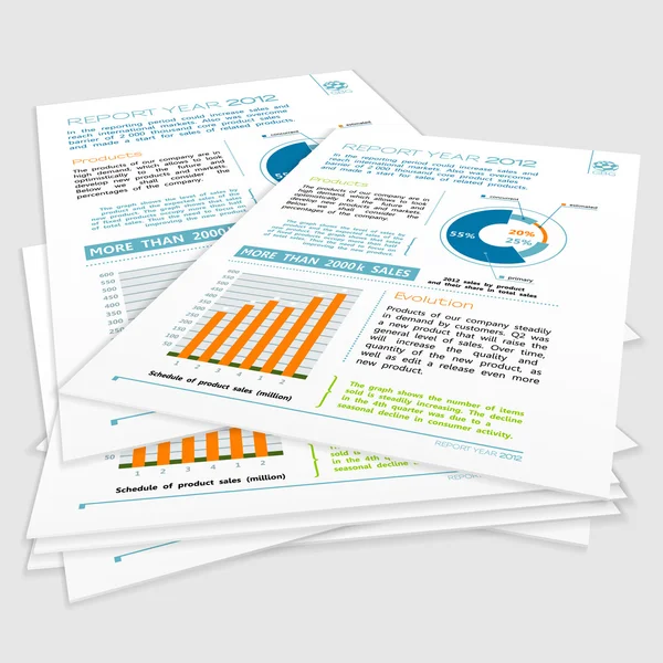 Informe del año de empresa — Vector de stock