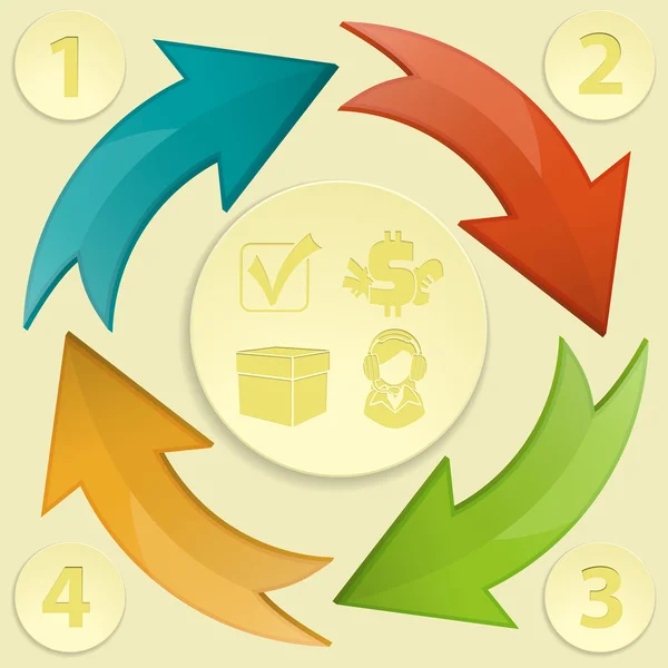 Modello di progettazione infografica — Vettoriale Stock