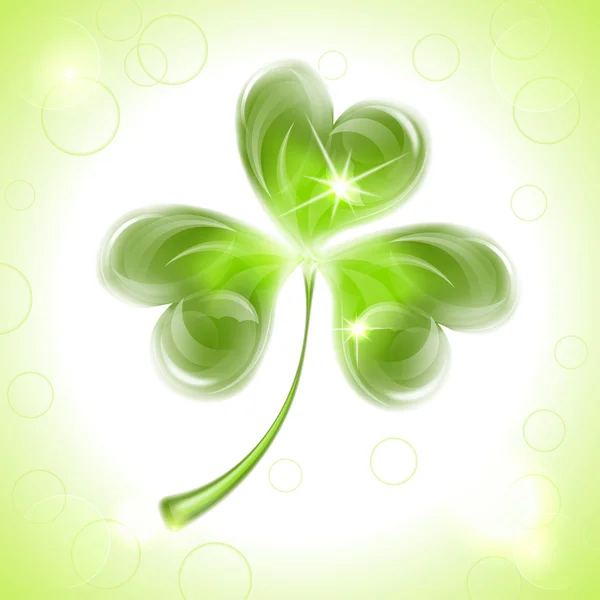 St. Patrick'ın günde dört yapraklı yonca — Stok Vektör