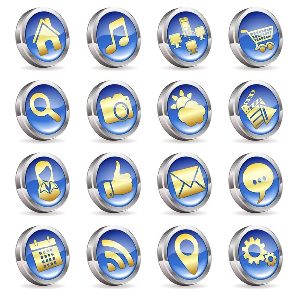 Recopilar aplicaciones iconos — Vector de stock