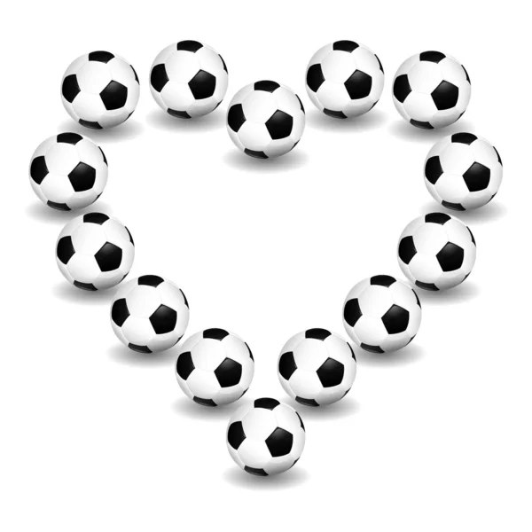 Kärlek till fotboll — Stock vektor