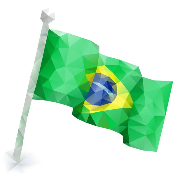 Vlag van Brazilië — Stockvector