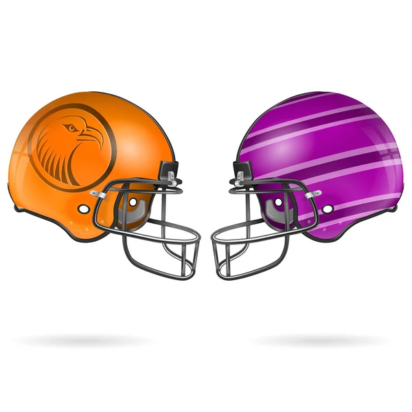 Americké fotbalové helmy — Stockový vektor